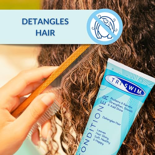TRISWIM Swimmers Hair Conditioner | After Swim Care | Moisturising Detangling Regenerating Vegan Conditioner For Swimmers (251ml) - Image 5