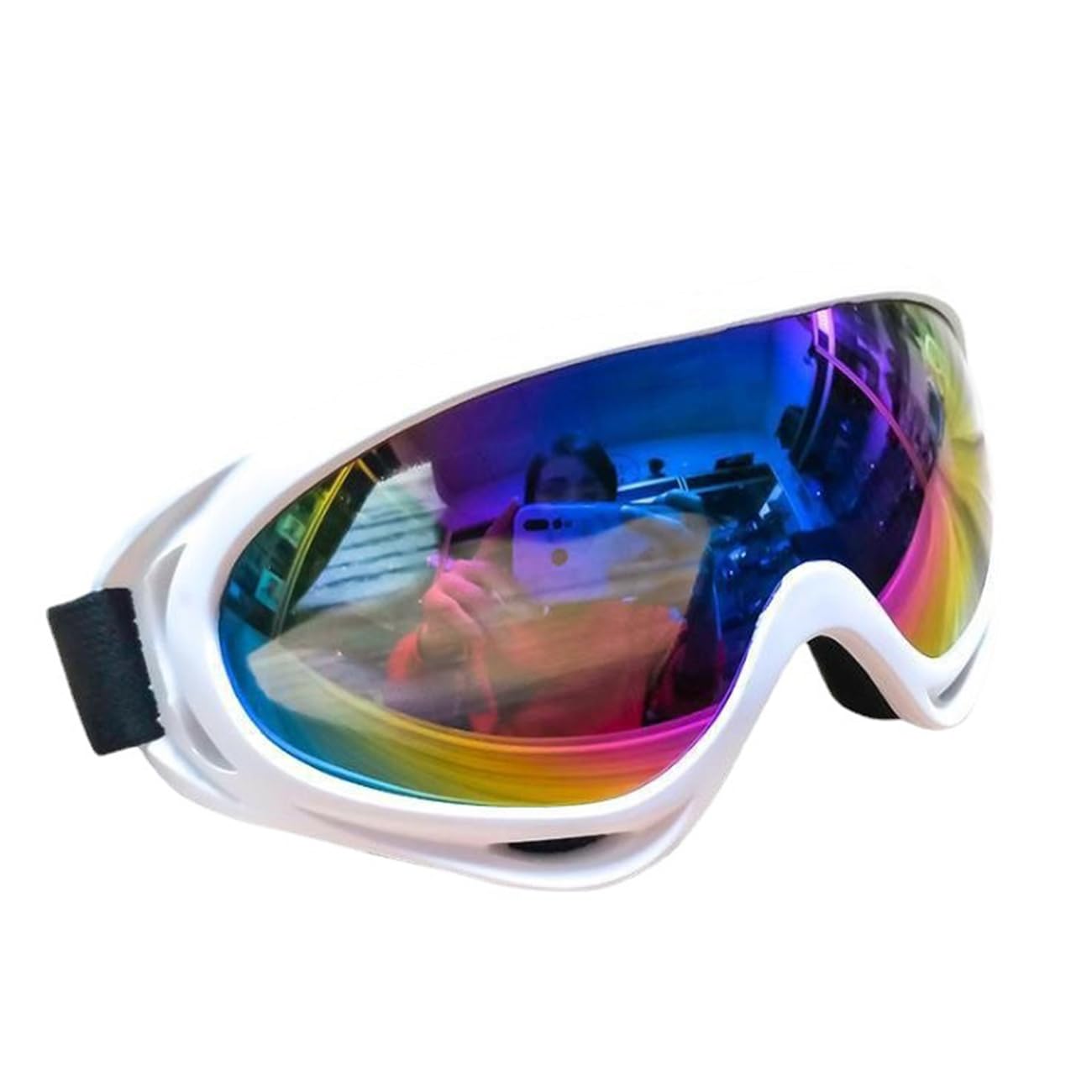 Generic Ski Snowboard Goggles with UV400 Protection and Anti-Fog Lens, Double-coloured Spherical Lens, Perfect for Skating, Skiing, Snowboarding