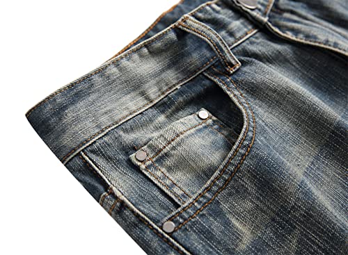 Jeans rectos desgastados para hombre DGHM-JLMY miniatura 5