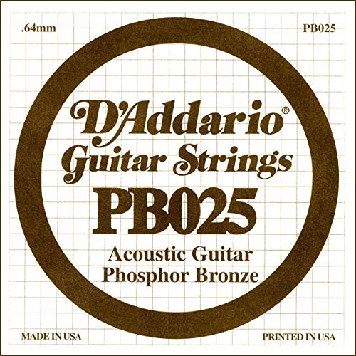 D'Addario ダダリオ アコースティックギター用バラ弦 フォスファーブロンズ .025 PB025