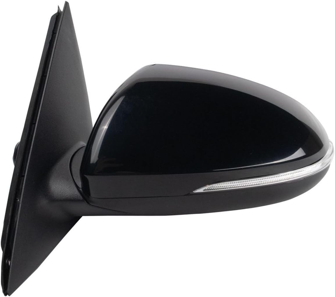 Wajir Side Mirror Power Heat Turn Signal Blind Spot Left 3-Mounting Hole Quantity Black Textured Paint to Match Manual Clear Flat Electric for Kia for Optima 2016-2020 WJR1116