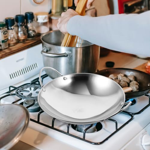 2Pzs Olla Wok Acero Inoxidable 8 y 9 Pulgadas miniatura 3