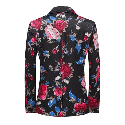 Cloudstyle Mens Suit Jacket Floral Printed Two Button Casual Blazer Sports Coat4