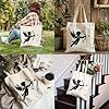 AILOONG Flat Tape Handle Tote Bag classic cupid silhouette art with heart shaped arrow 12 oz thick fabric Replaces school bag 35x40cm Large #4