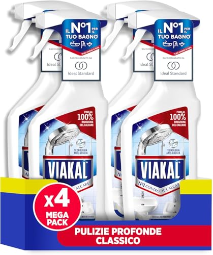 Viakal Classico Spray Per Rimuovere Fino Al 100% Di Calcare Con Tecnologia Anti-gocce