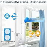 JONRRYIN Wodoszczelna uszczelka okienna do klimatyzatorów z podwójnym zamkiem błyskawicznym, bez wiercenia, uszczelka okienna do przenośnych klimatyzatorów, suszarek bębnowych, suszarek wywiewowych