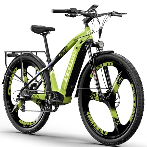 Bicicleta eléctrica montaña, 29' electrica Bicicleta Adulto, Off-Road Mountain ebike, MTB Electric Bicycle, li-batería extraíble 48V 672Wh, duración batería 90-120km (Verde)