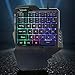 immagine 1UrChoiceLtd Tastiera da Gioco USB a Una Mano G30, 35 Tasti cablati con retroilluminazione a LED Arcobaleno, Mini Tastiera da Gioco Portatile a Una Mano, Design ergonomico con poggiapolsi (Nero) (G30)