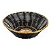 Winco Polypropylene Black/Gold Round Woven Basket, 8 x 2 5/8 inch - 12 per case.