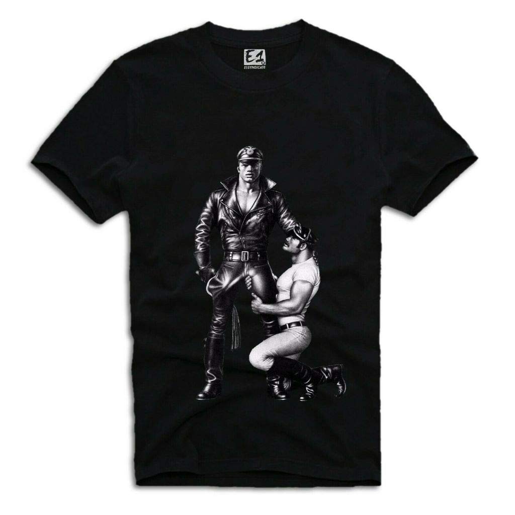 T Shirt Gay COPS Leather Jacket Male Boyfriend Tom of Finland Police Slave