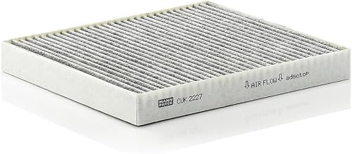 MANN-FILTER CUK 2227 - Filtro de aire de cabina - Filtro de polen con carbón activado