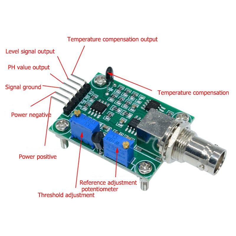 Techtonics PH Sensor Module with PH Electrode Probe BNC compatible with Arduino, AVR, PIC 4