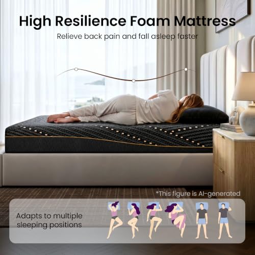 Image of ModernMate King Mattress 12 Inch, Premium Cooling Copper Gel Memory Foam, Advanced Pressure Relief & Zero Motion Transfer, CertiPUR-US Certified, Fiberglass-Free, Bed-in-a-Box