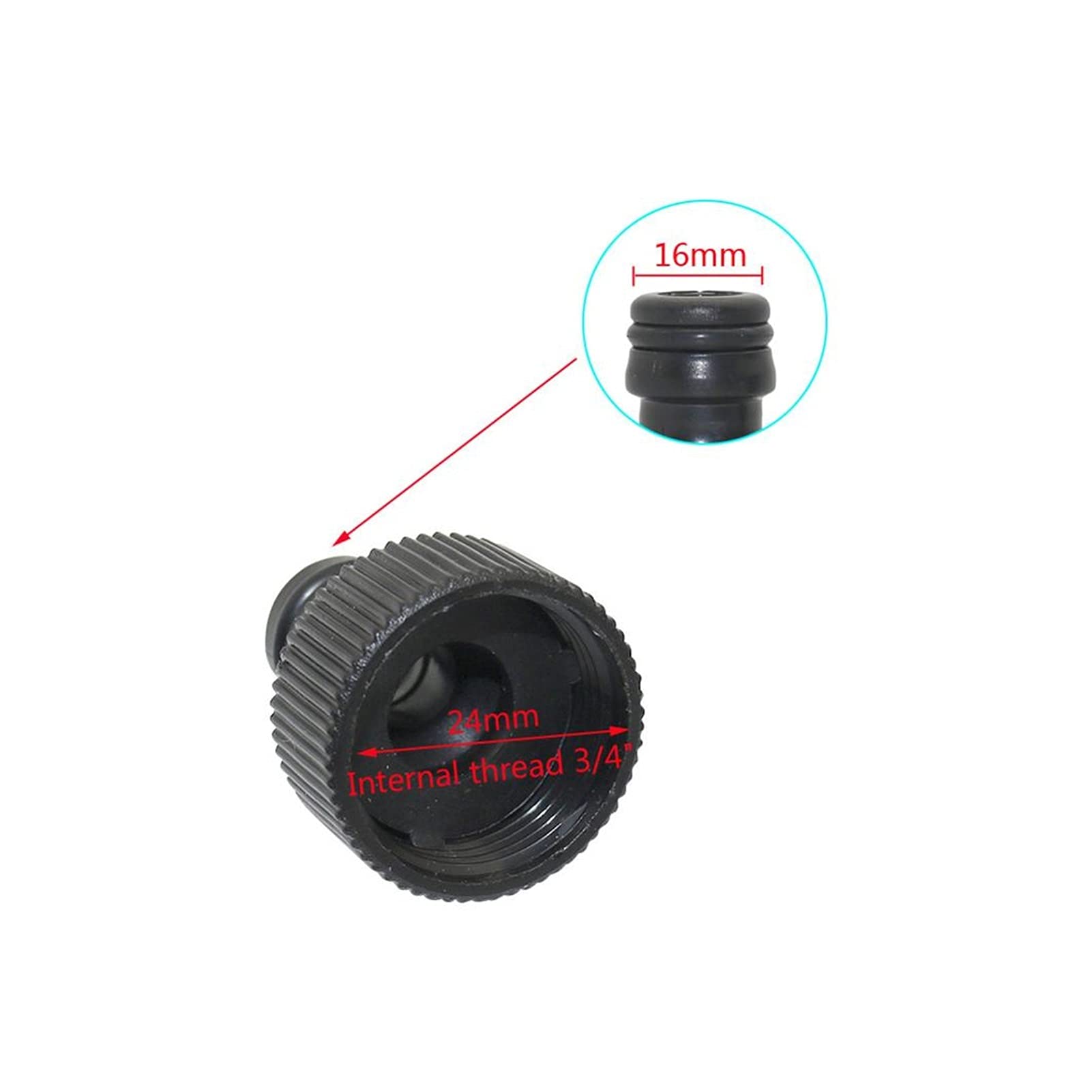 Utility Hose Butt Hose Connector Adapter 1 Piece of 3/4 inch Threaded 4-Way Water Pipe Diverter with Valve Garden Agricultural Irrigation Water Pipe Diverter Faucet Accessories/Black