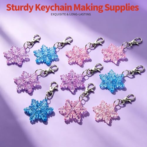 Image of LEOBRO 70PCS Lobster Claw Clasps and Key Rings, 35PCS Keychains Clips and 35PCS Key Chain Ring, Keychain Making kit for Key Chain, Jewelry Making, Art Crafts, Silver