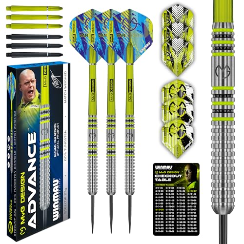 WINMAU – Michael Van Gerwen MvG Advance – 23g, 80{e0b0eb65a2438fe67fa891b699c4a82e46d5d851cbe09db3a8d5d0f88341c562} Wolfram, Dartpfeile Profi mit Dart-Flights und -Schäften (Stielen) WINMAU – Michael Van Gerwen MvG Advance – 23g, 80{e0b0eb65a2438fe67fa891b699c4a82e46d5d851cbe09db3a8d5d0f88341c562} Wolfram, Dartpfeile Profi mit Dart-Flights und -Schäften (Stielen)