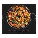 Cecotec Placa de Inducción 4 zonas de fuego Placa Bolero Squad I 4700 TitanicZone, Potencia 7400W, 9 Niveles de Potencia, KidBlock, Apagado Automático, Touch Slider Control, TitanicZone, 2 Zonas Flex