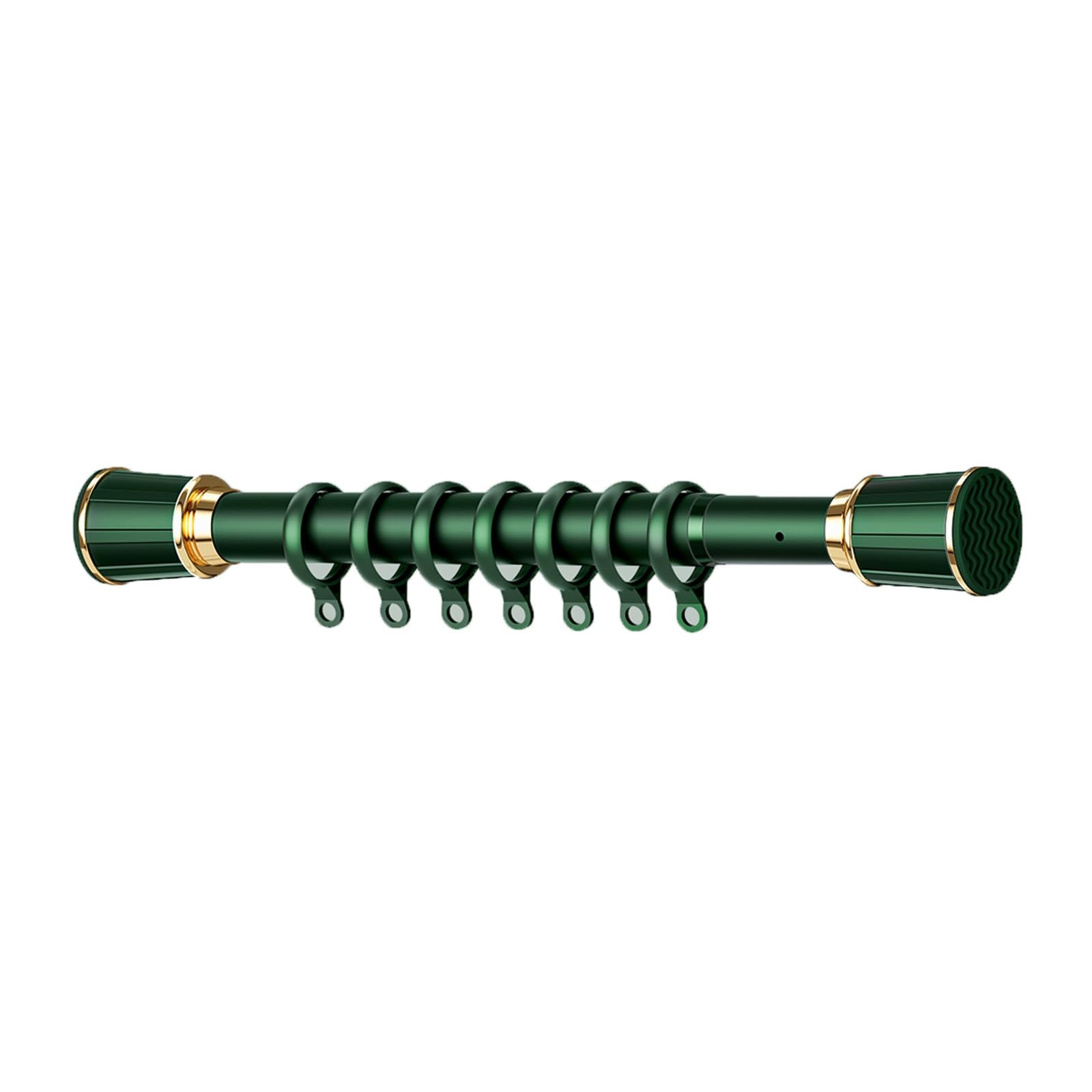 Curtain Rod No Drilling,Room Divider Rod Non-Fall Down,Adjustable Bathroom Stall Tension Pole,For Space Partition,Maximum Extension 195 inches (Color : Green, Size : 145-175inchs)