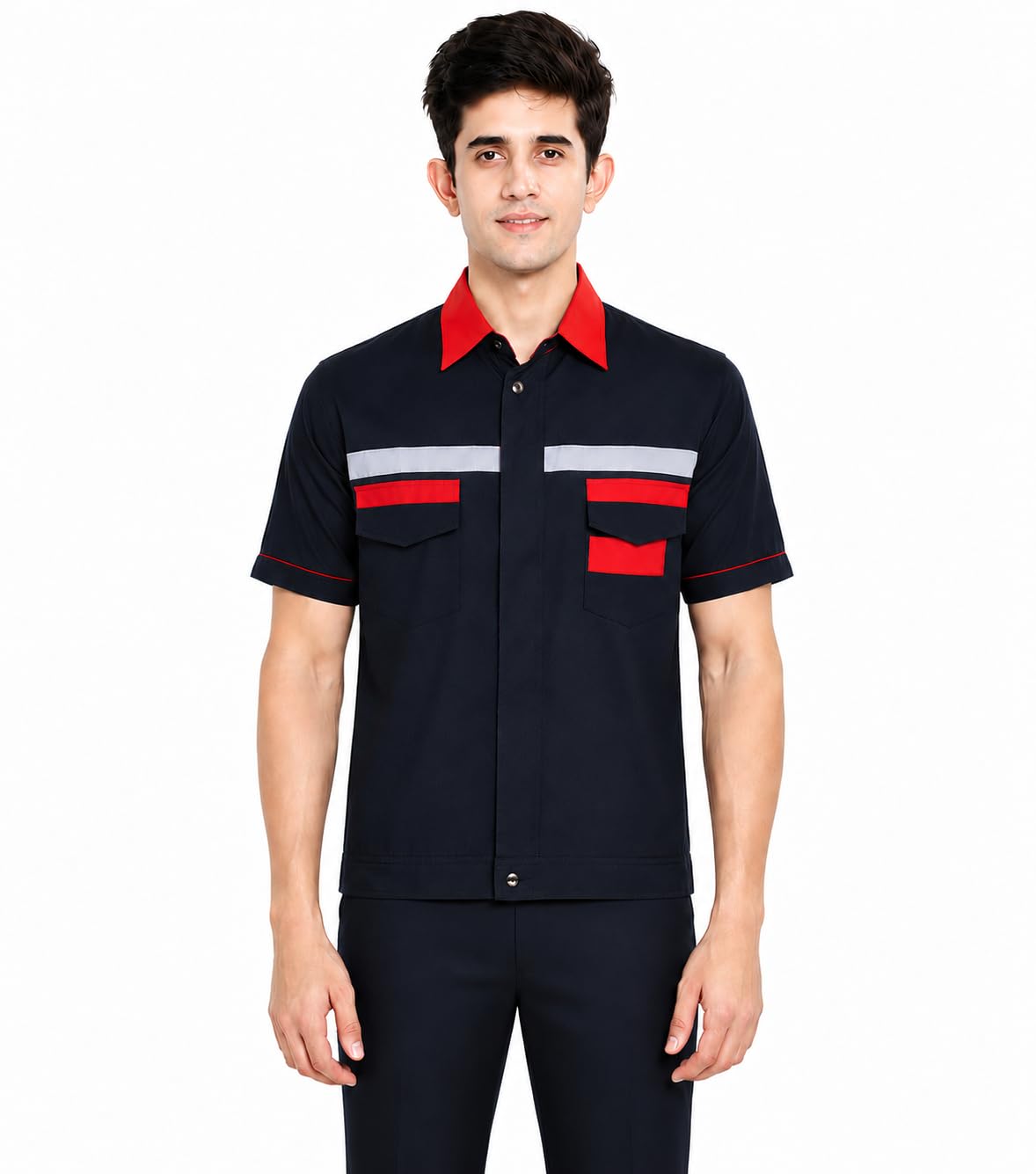 FABUNIFORMS Men's Cotton Technician/Worker/Automobile/Industrial Uniform Classic Fit Shirt Blue-image-23