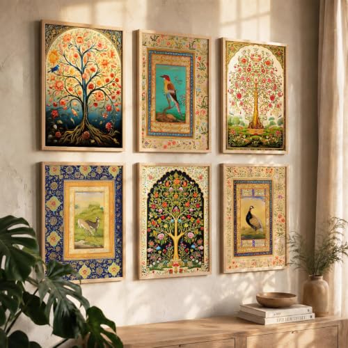 Image of kotart Premium Digital Paintings with Frame for Home Decoration - Painting for Living Room Bedroom Office Room Decor - Painting for Wall Decoration - Pack of 6 (Art 4)