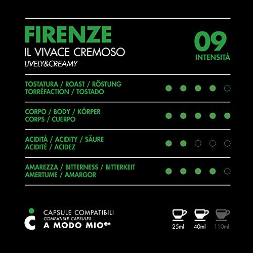 FRHOME - Lavazza a Modo Mio 120 Càpsulas compatibles - Il Caffè Italiano - Mezcla Firenze Intensidad 9 - Imagen 3