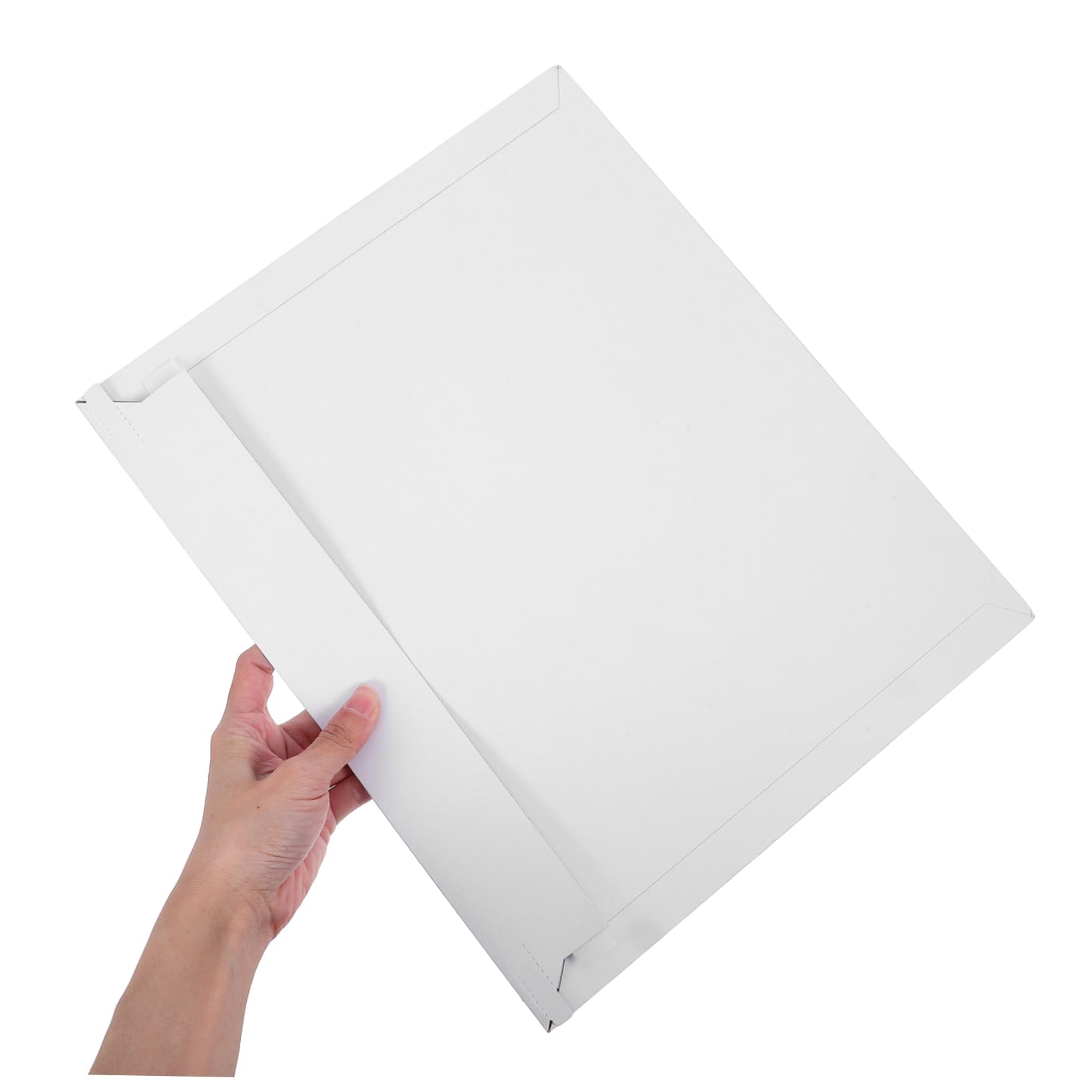 HOMSFOU 20pièces Enveloppes Blanches Rigides Pour Expédition De Documents Photos Et Certificats Avec Rabat Auto-adhésif Et Protection Résistante Aux Intempéries