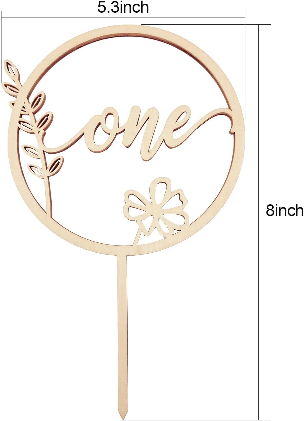 Condition photo showing New/Like New for Wood One Cake Topper -One Sign 1st birthday Cake Decorating for Baby Shower Favors,Baby Gender Reveal,One Year Old One Baby Birthday Party Supplies????