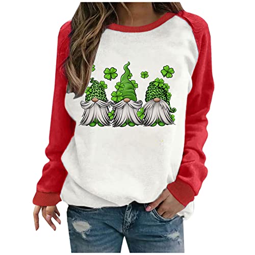 Sweatshirt femme col rond rouge S pour éviter le froid lors des journées fraîches
