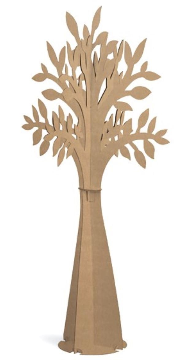 Arbre de vie en carton aménagement vitrines et décoration grand tableau mariage