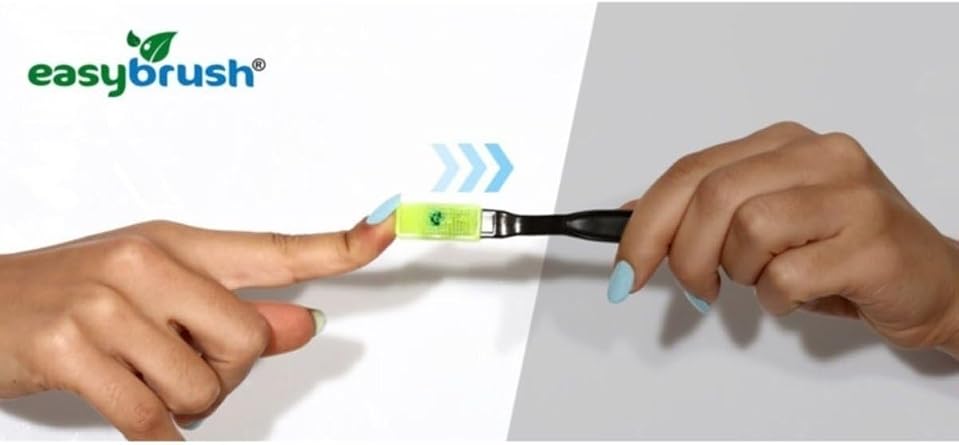 Easybrush Tek Kullanımlık Diş Fırçası, Macun İçeren, 15 Adet, Çok Renkli, Orta Sertlikte