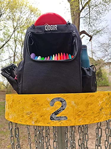 QOGIR Disc Golf Bag, Durable Disc Golf Backpack, Lightweight Disc Golf Bag with Two Sidewall Supports and Dividers Design, Introductory Disc Golf Bag for Beginners and Casual Disc Golf Rounds - Thumbnail 7