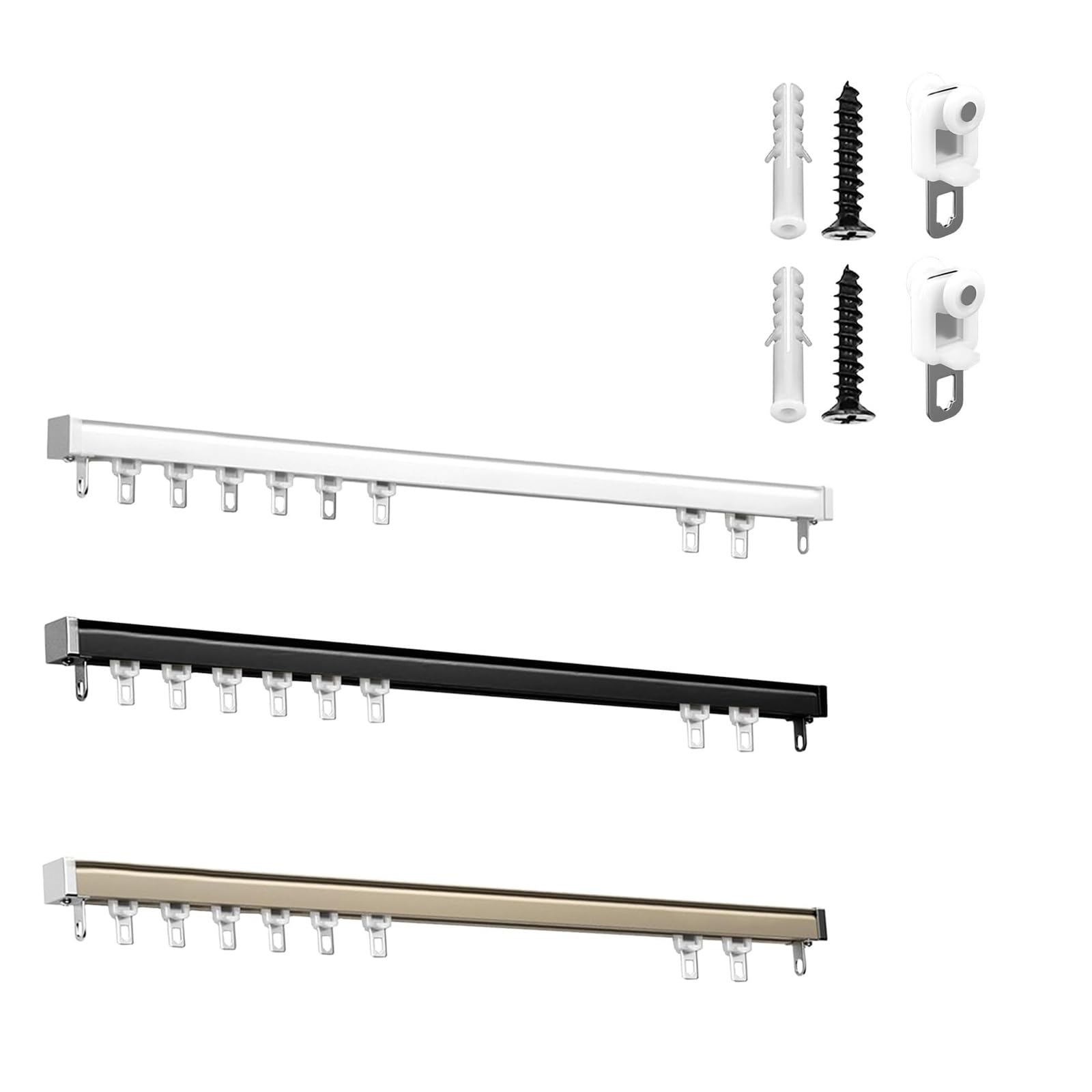 Sistema di rack da soffitto da 60 cm a 550 cm, perfetto per divisori e velature versatile asta Solut per la decorazione della casa