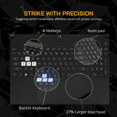 Asus 2022 TUF Dash 15.6 '144Hz Gaming Laptop, Intel 12th Core i7-12650H, 32GB DDR5 RAM, 2TB PCIe SSD, grafica NVIDIA GeForce RTX 3070 8GB, tastiera retroilluminata, Win 11 Pro, nero, scheda USB, | - Notebook - Immagine 4