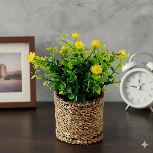 Image of The Better Home Artificial Plants for Decoration with Pot | Faux Greenery Artificial Plant (12 Inch, Pack of 2, Green) | Home Decor for Living Room | Small Artificial Plant with Pot