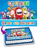 Cakecery Oddbods Edible Cake Image Topper Personalized Birthday Cake Banner 1/4 Sheet