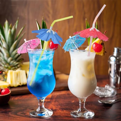 50 pitillos con sombrilla para fiesta tropical miniatura 4