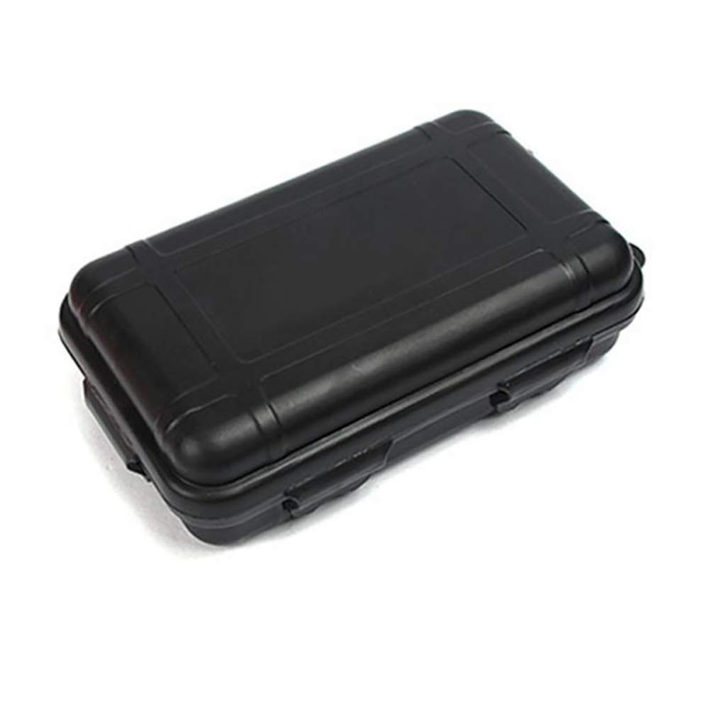 Outdoor Survival Storage Box Plastic Shockproof Container Waterproof Airtight Case Carry Box for Outdoor Activities Travel Home Use - Black, S