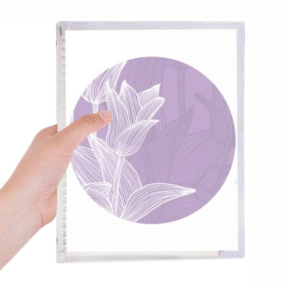 Carnet à spirale rechargeable tulipe : bloc-notes A5 à feuilles amovibles - 5