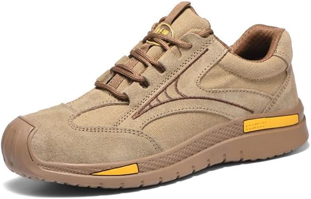 Anti-Slip Roofing Shoes for Men - Indestructible Safety Work Shoes with Protective Steel Toe Enhanced Grip Insulating Bottom, Lightweight Breathable Roofer Ankle Boots for Shingle Roof Construction