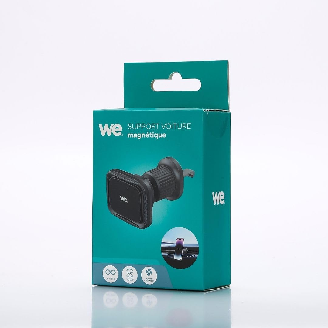 We Supporto Universale per Smartphone da Auto, Attacco griglia di Ventilazione, Supporto Magnetico Girevole a 360°