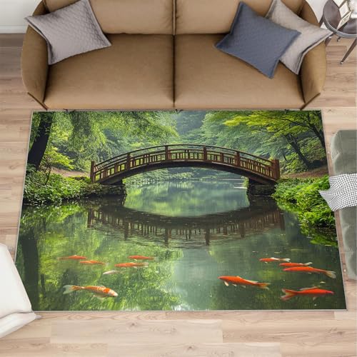 Alfombra decorativa RUHEYIA 61x91 cm antideslizante miniatura 3