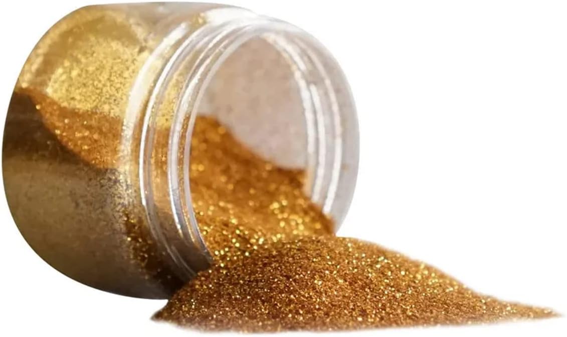 BiellaBiellaĆ¢āĀ¢ 30 Gram Holographic Ultra-Fine Glitter Powder for Resin Art, Art & Crafts, Nail Art, Painting, Slime etc..-Golden