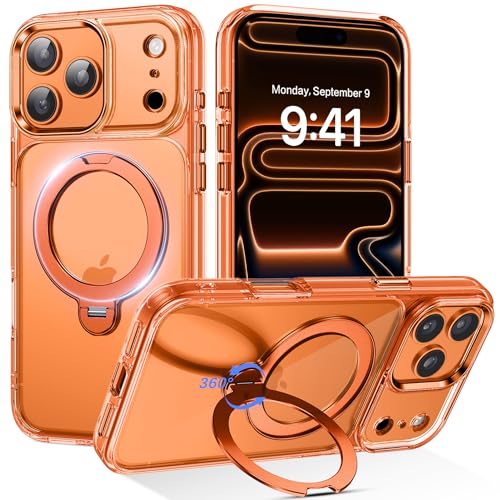 Coque iPhone 17 Pro anti-jaunissement pour résoudre les risques de chute avec l'anneau 360