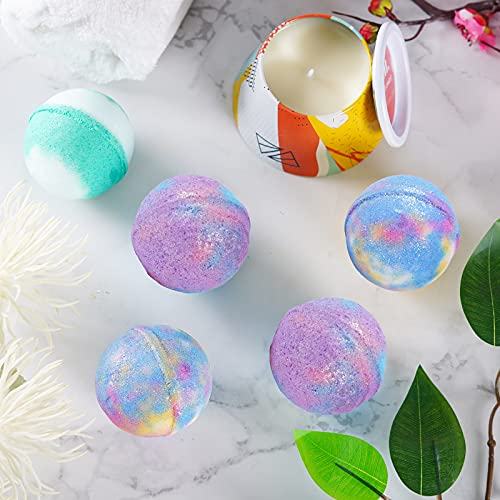 Bath Bombs Set, Handmade Organic Bath Bombs, Made From Essential Oils And Shea Butter Natural Bath, Moisturize Dry Skin, Birthday Gifts For Women, Girls-A #TOP4