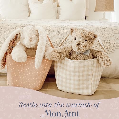 MON AMI Faith The French Bunny Plush Toy | 13-Inches Soft Stuffed Animal | Elegant Nursery Décor & Cozy Companion | Plush Gift for Easter, Baby Showers, Birthdays & Home Accents - Thumbnail 4