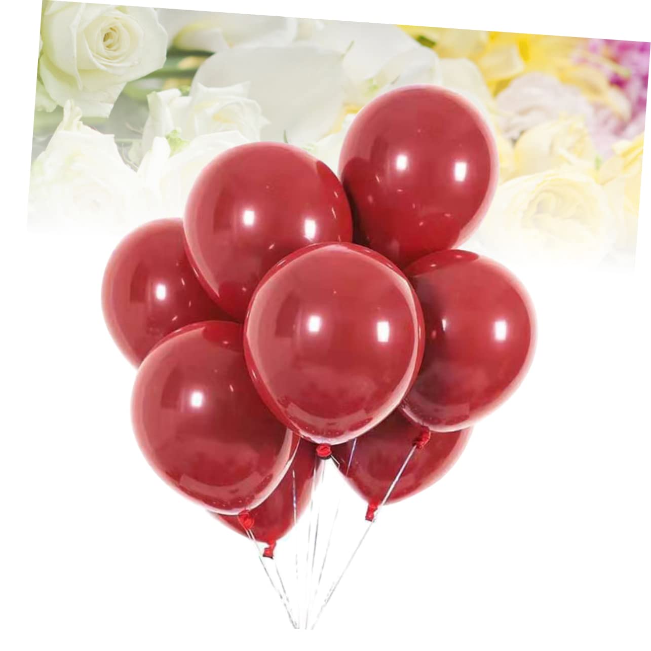 TOPBATHY 25pezzi Palloncini in Lattice Granata da Palloncini Decorativi per Matrimonio Banchetti e Feste