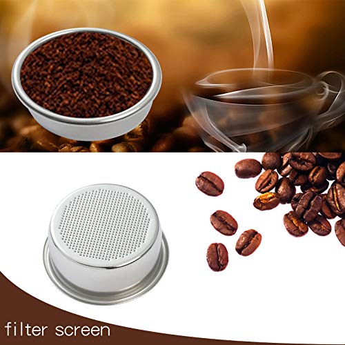 54mm Coffee Filter Basket for Breville Portafilter BES840XL, BES870XL, BES860XL Stainless Steel Double Cup Coffee Filter Basket Reusable Replacement