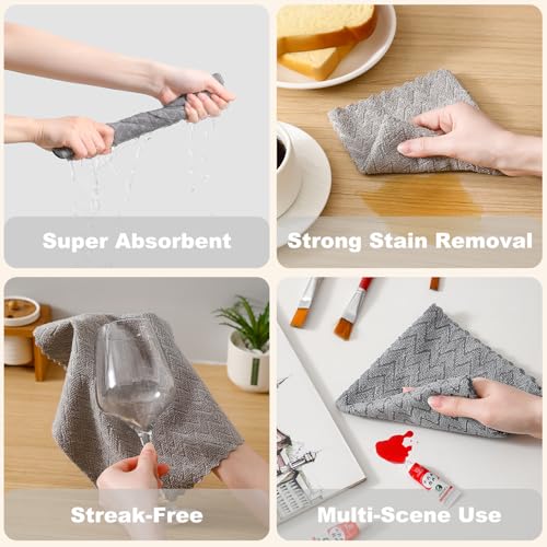 Image of 80 Pack Microfiber Cleaning Cloth Roll Reusable Paper Towels 12 inchx12 inch Tear Away Cloth,Absorbent Dish Rags for House Kitchen,Wash Cloths,Lint Free Rags for Window Cars Cleaning Supplies