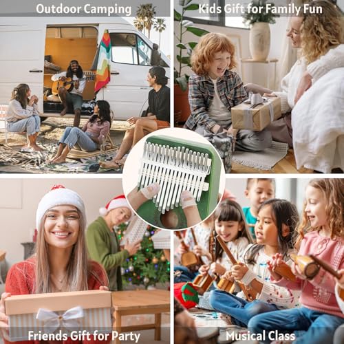 Image of Kalimba Thumb Piano 17 Key,Mbira Instrument,Musical Gift for Kids & Adults