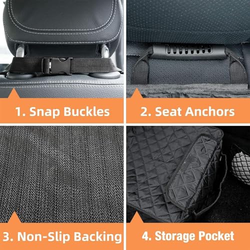 Housse de siège auto pour chien imperméable et antidérapante - 7